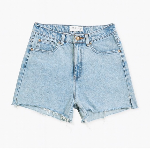 Primark Pants - Primark Light Blue High Waist Denim Shorts